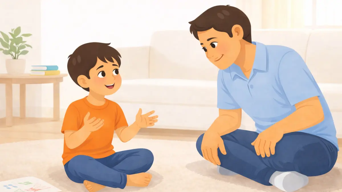 वडील मुलाचे शांत संवाद