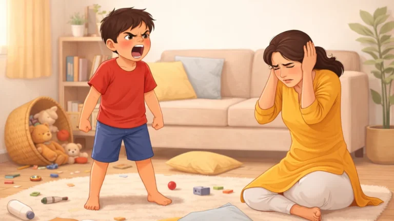 रागावलेलं मूल आणि त्रस्त आई मुलांचा राग समजून घेण्याची गरज