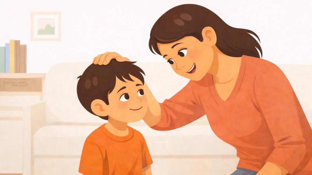 मुलाने खरं सांगितल्यावर आई त्याच्या प्रामाणिकपणाचं कौतुक करत आहे