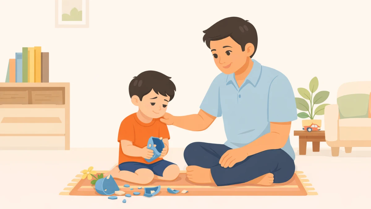 शिक्षा न करता मुलांशी संवाद साधणारे पालक