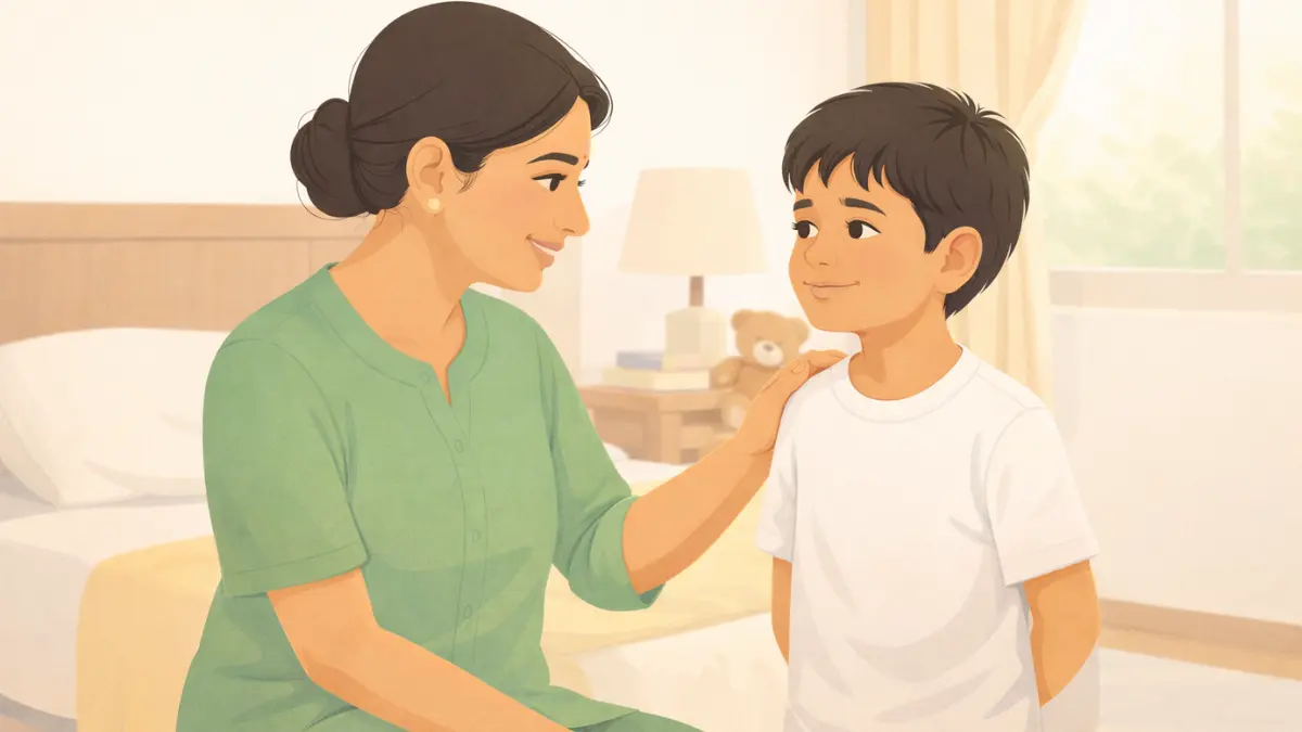 आई मुलाला प्रोत्साहन देते